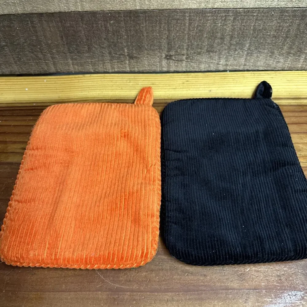 Canterbury Happy Halloween Pumpkins Witch Hot Pad Corduroy And Wool Yarn Front